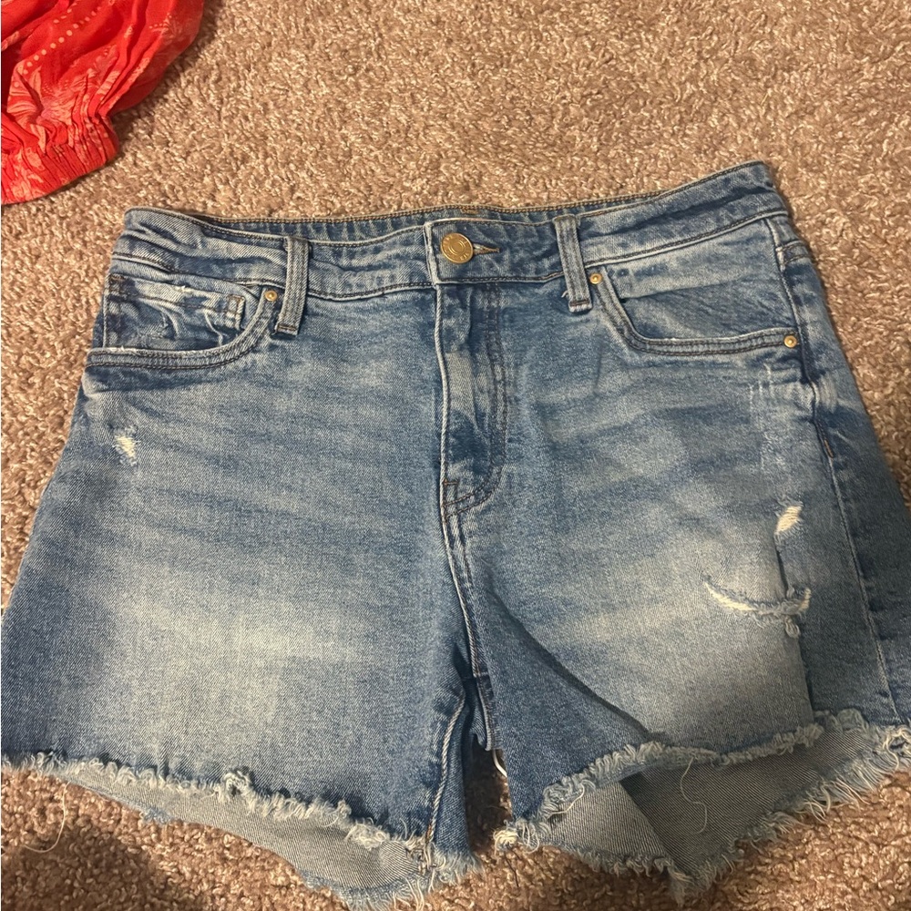 Kut from the Kloth Light Blue Distressed Denim Cutoff Shorts